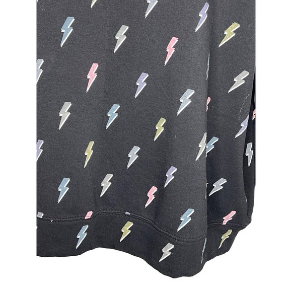 Torrid fleece women’s size 1-(14–16) black with gray pink gold lightning bolts d - Picture 10 of 14